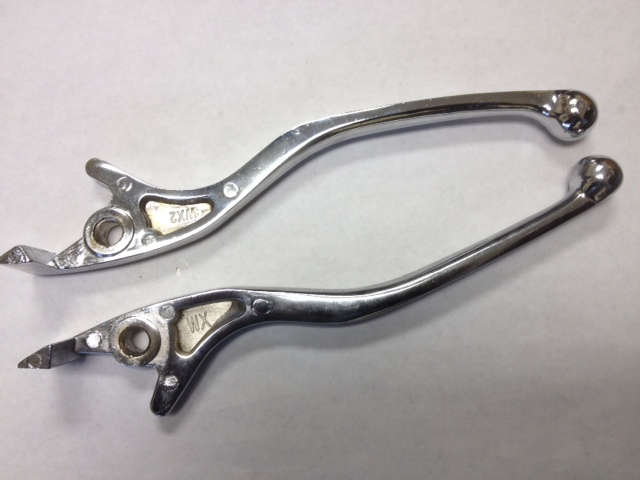 Left and Right Chrome Disc Brake Levers-2730